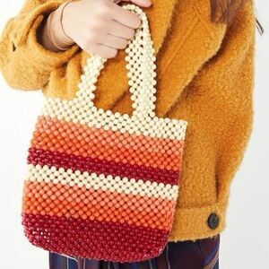 Urban Outfitters mini beaded tote bag